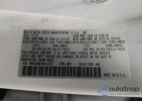 2024 Mazda Cx-50 2.5 S Preferred из США, поврежденный, VIN 7MMVABBM3RN243297